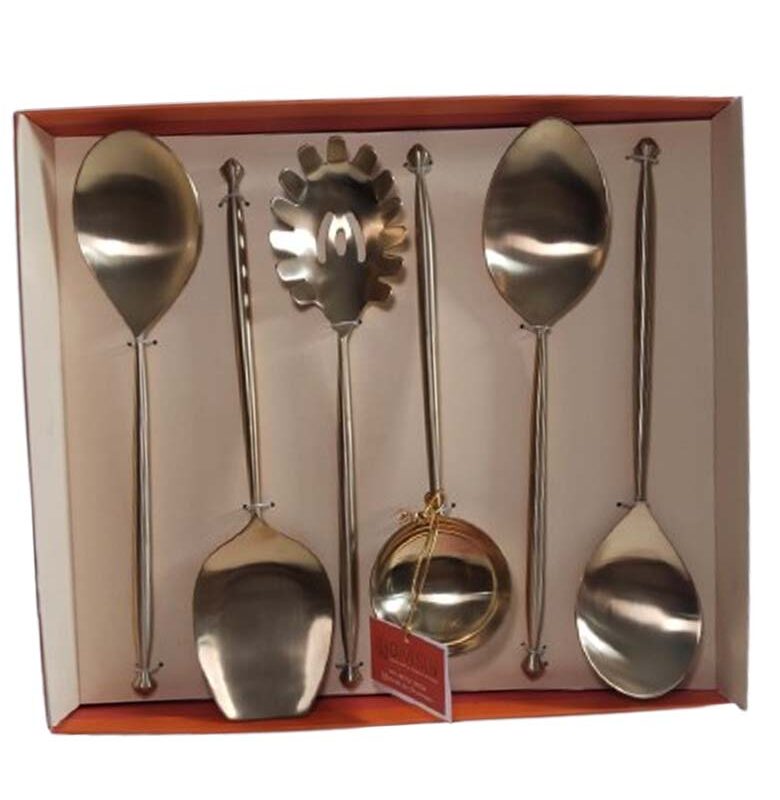 Dull Gokd 6 pcs dinner servers