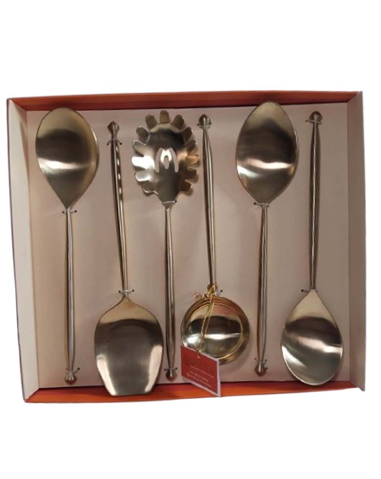 Dull Gokd 6 pcs dinner servers